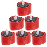 VICASKY Solarbetriebene LED Teelichter Außen 6 Stück Langlebig mit Flackerndem Flammenlicht Rot...