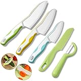 Kindermesser 5-teiliges Kinder-Küchenmesser-Set zum Schneiden und Kochen von Obst oder Gemüse für...