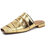XIANGZU Pantoletten für Damen, quadratisch, Peep-Toe, bequem, lässig, rückenfrei, zum...