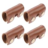 TOVINANNA 4 Stück Pack Schutzhüllen für Doppelklingen Sicherheitsrasierer aus Leder mit...