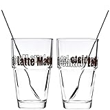 LEONARDO HOME Solo Latte-Macchiato Set, Kaffee-Gläser inklusive Löffel, spülmaschinengeeignete...