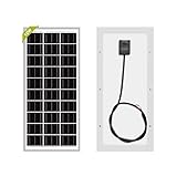 Newpowa 10 W Solar Panel Monocrystalline 12 V Mini Solar Power for Fans, Balcony, Pool Heating,...