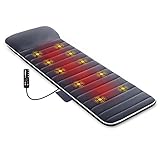 Snailax Massagematte mit 10 Vibrationsmotoren und 4 Therapie-Heizkissen Massageauflage mit Wärme...