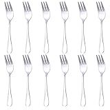 Qucher 12 Stück 14.5cm Kuchengabel,Dessertgabeln Edelstahl Set