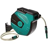 Amazon Basics Schlauchtrommel zur Wandmontage, mit Schlauch, automatische Aufrollung, 15 m,...