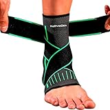 NativoDex Sprunggelenkbandage – Verstellbare Knöchelbandage für Plantarfasziitis & Achillessehne...