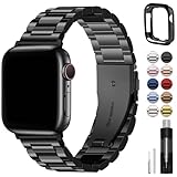 Fullmosa Kompatibel mit Apple Watch Armband 45mm 44mm 49mm 42mm, Metall Ersatzband für Ultra...
