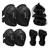 Knieschoner Kinder, 6 in 1 Schoner Inliner Jungen und Mädchen Ellenbogenschützer Set mit...
