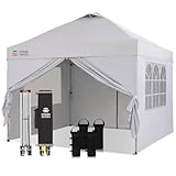 Pavillon 3x3 Wasserdicht Stabil Winterfest mit 4 Seitenteilen, Pop up Gartenpavillon UV Schutz 50+,...