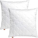 sleepling 2er Set Basic 100 Kopfkissen, Zierkissen, Sofakissen, 50 x 50 cm, Ökotex, waschbar bis 60...