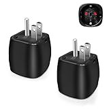 vutizal Reiseadapter, 2Stück Typ B Stecker USA Adapter Deutschland Plug, Schwarz, Power Converter...