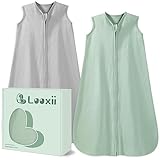 Looxii 2er Pack Baby Schlafsack Sommer 100% Baumwolle Sommerschlafsack 0.5 Tog Babyschlafsack 71 cm...