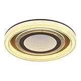 Deckenleuchte Deckenlampe Flurlampe anthrazit Fernbedienung CCT 3D Effekt LED