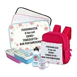 Set Frühstück Snack Kinder Schule - Platzdeckchen, Tasse Kunststoff, Wasserflasche, Lunchbox,...