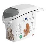 Curver PetLife Aufbewahrungsbehälter für Streu Vorratsbehälter für Katzenstreu 6 kg / 15L 23 x...