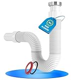 LOBENSWERK Siphon Waschbecken mit hochwertiger Aluminium Mutter - G 1 1/4” x 32mm ausziehbar...