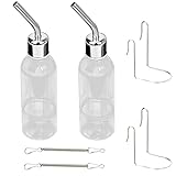 JVHLOV Trinkflasche für Nagetiere, Hängende Automatischer Haustiere Wasserflaschen, Keine Tropf...