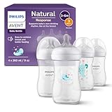 Philips AVENT Natural Response Geschenkset für Babys: 4 Natural Response Babyfläschchen (260 ml)...