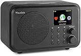 Audizio Venice - Internetradio WLAN Radio mit Fernbedienung, Akku Bluetooth Radio klein, Wecker mit...