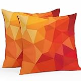 Teamery Dekokissen für Couch, Polygon-Kissenbezüge für Wohnzimmer, Bett, Sofa,...