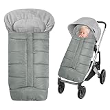 Fußsack Kinderwagen Winter, Wintersack Buggy mit Reißverschluss, Wasserdichter Warmes Kinderwagen...