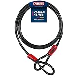 ABUS Schlaufenkabel Cobra 10/200 - Stahlseil mit Kunststoff ummantelt - 2 m lang, 10 mm stark -...