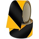 Leyrens 33m x 5cm Warnband, 2 Rollen Gefahren-Markierungs-Klebeband, Streifen Schwarz-Gelb...