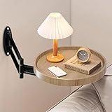 EZAYMSNY Klapptisch Wand Rund, Wandklapptisch Kleiner Schreibtisch Klappbar Wand Ausziehbar...