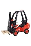 BIG - Linde Forklift - Kindergabelstapler, Spielfahrzeug mit Präzisionskettenantrieb, verstellbarer...