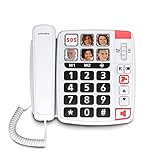 Swissvoice Xtra 1110 schnurgebundenes Telefon mit extra großen Tasten, sechs Foto-Direktwahltasten,...