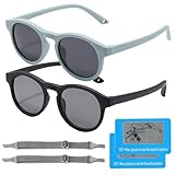 DKDDSSS 2 Stücke Baby Sonnenbrille für Kinder, Polarisierte Kindersonnenbrille, UV400 Schutz,...