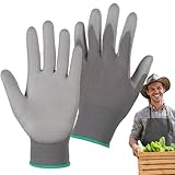 Sicherheits-Arbeitshandschuhe mit PU-Beschichtung, 12 Stück, PU-beschichtete Arbeitshandschuhe,...