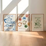 CHAOJIART Kaffee-Wandkunst, Poster, Trinkgläser, Drucke, Frühstückstasse, Weinzitat,...