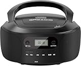 Greadio Tragbarer CD Player mit AUX-Eingang, Boombox CD-Spieler mit Lautsprecher,...