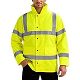 Generisch Winter Safetytex Warnschutz Arbeitsjacke Warnschutzjacke Outdoor Warnjacke Herren...