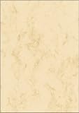 SIGEL DP397 Hochwertiger marmorierter Karton / Marmor-Papier / Urkundenpapier beige, A4, 50 Blatt,...