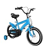 KAUITOPU 14 Zoll Fahrrad, Jungen Mädchen Kinderfahrrad für ab 3-6 Jahre, Ausbildungsfahrzeuge mit...