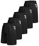 BOOJO 5er Pack Sporthose Herren Kurz Sport Shorts mit Taschen Schnell Trocknend Trainingshose...