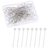 Stecknadeln mit Kopf Groß 200 Stück Stecknadeln Nähen Lang 38mm Diamant Kopf Abstecknadeln Sewing...