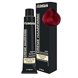 FemMas Haarfarbe Pure & Mix Rot I Professionelle Creme mit Arganöl, Keratin & Ceramiden I Als...