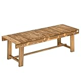 Outsunny Gartenbank, 2-Sitzer Holzbank, Sitzbank, Gartenmöbel, Rustikale Bank, Massivholz,...