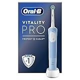 Oral-B Vitality Pro Elektrische Zahnbürste, Blau, 1 Bürste, entworfen von Braun