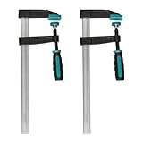 wolfcraft Schraubzwingen Set 270 kg Spannkraft, 80 mm Ausladung, 300 mm Spannweite für...