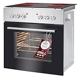 Bomann® Backofen mit Ceranfeld | 50°C - 250°C | Grill & Ober-/Unterhitze | 4 Kochfelder |...