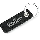 TROIKA Retrotag Roller | Schlüsselring und Anhänger im Retro Style | hochwertiger und langlebiger...