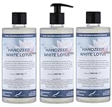 Handseife White Lotus 500 ml - mit Pumpe - 3er Set