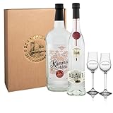 Präsent 1490 - Kümmel und Aquavit - Kümmellikör (35% Vol) 700ml + Aquavit (40% Vol) 500ml in...