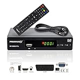 PremiumX Satelliten-Receiver HD 520SE FTA Digital SAT TV Receiver DVB-S2 FullHD HDMI SCART 2X USB...