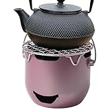 Lunaobrik Tischgrill Mit Holzkohle | Tragbarer Grill Mit Rost Und Griff,Stahl Barbecue Ausrüstung...