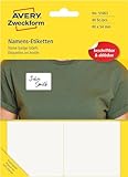 AVERY Zweckform Art. 51063 Namensetiketten für Kleidung (40 Namensaufkleber, 80x54mm,...